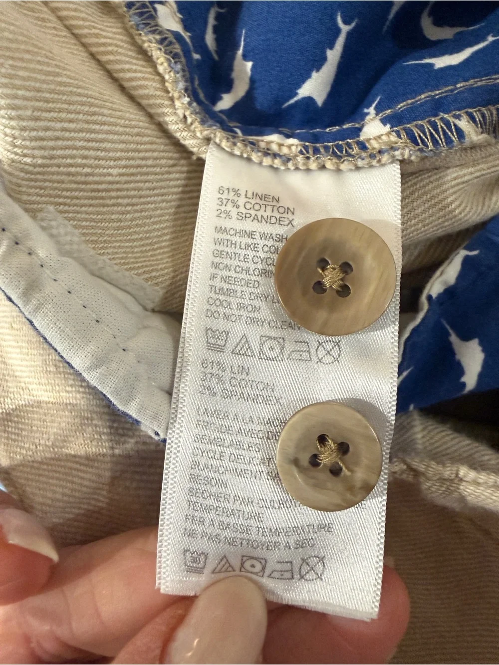 Tommy Bahama Beach Linen Pants Men XL Stone Khaki Linen Blend Drawstring